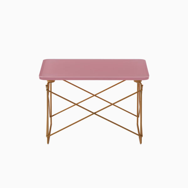 EAMES® Wire Base Low Table / Edición Especial HAY / Tapa Vidrio Pink / Base Toffee - Imagen 2