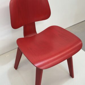 EAMES Molded Plywood Dining Chair Wood Base  / Red
