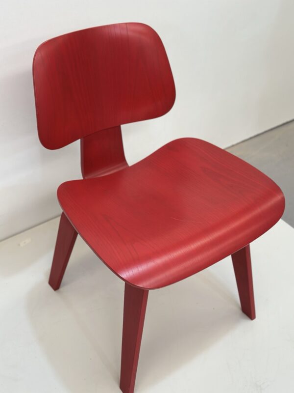EAMES Molded Plywood Dining Chair Wood Base  / Red