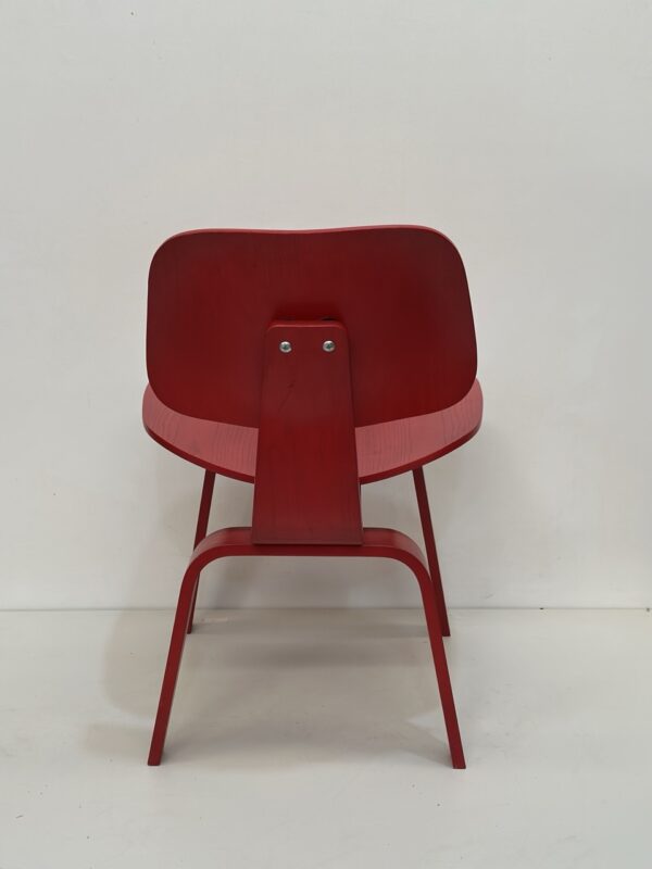 EAMES Molded Plywood Dining Chair Wood Base  / Red - Imagen 2