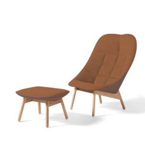 UCHIWA LOUNGE & OTTOMAN de HAY / Quilted Full Upholstery